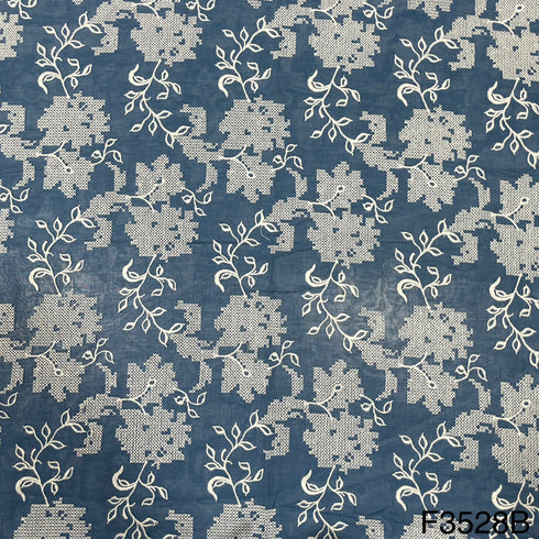 Cross Stitch Embroidered 2*2 Rubia Cotton Fabric-F3528